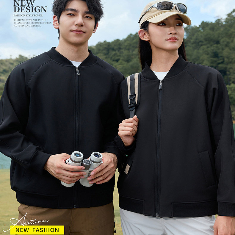 保罗新款运动外套茄克男女同款户外休闲夹克秋冬保暖立领棒球服潮