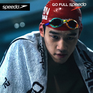 备 Speedo速比涛鲨鱼皮泳镜高清防雾游泳竞速训练装 潘展乐同款