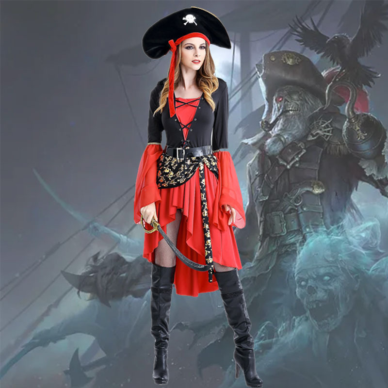 万圣节服装新品女海盗服装外贸出口游戏制服cosplay动漫大码