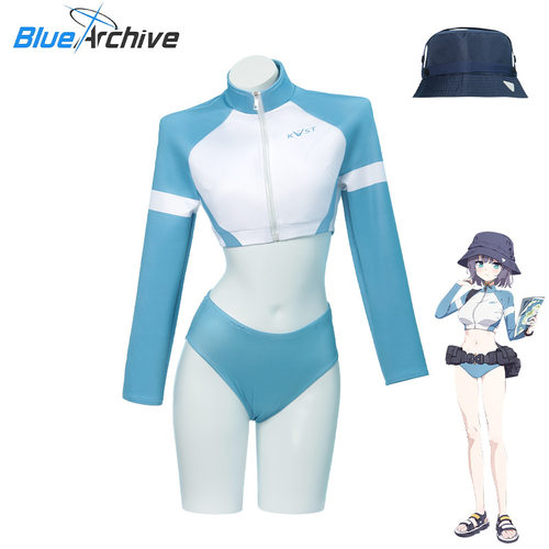 碧蓝档案cos服空井咲希泳装cosplay服中原动漫社泳装蔚蓝档案