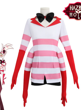漫多地狱客栈cos服AngelDust安吉尔4臂红白条纹裙安吉尔cos服装