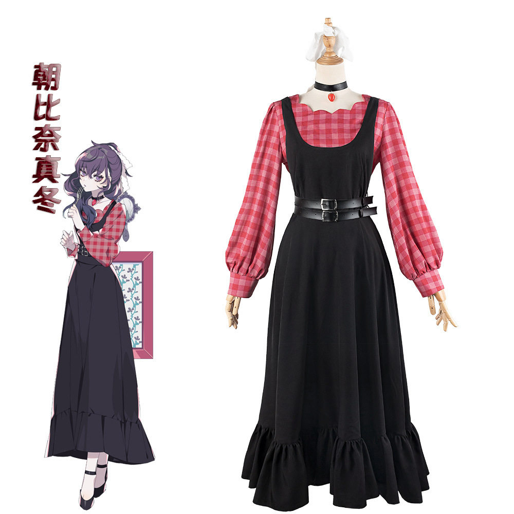 世界计划朝比奈真冬二次元cos服动漫服日常背带长裙套装CG1635WL