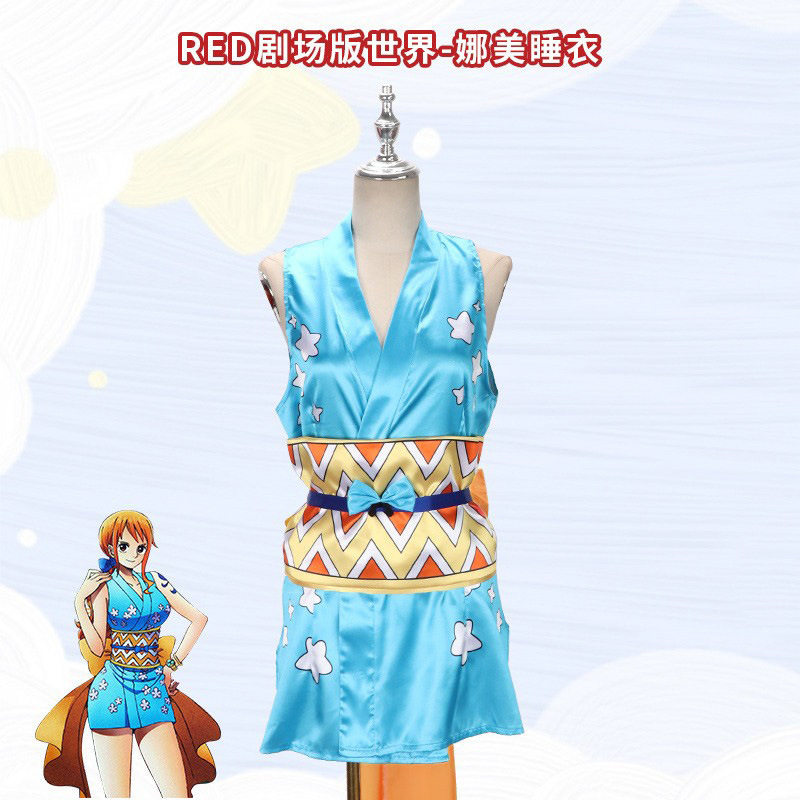 新款日漫海贼王娜美裙子发饰套装航海士站姿cosplay角色扮演服装
