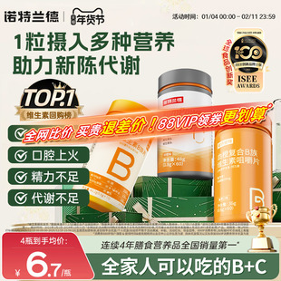 诺特兰德复合维生素b族维生素c多种维生素b2咀嚼片b12官方旗舰店