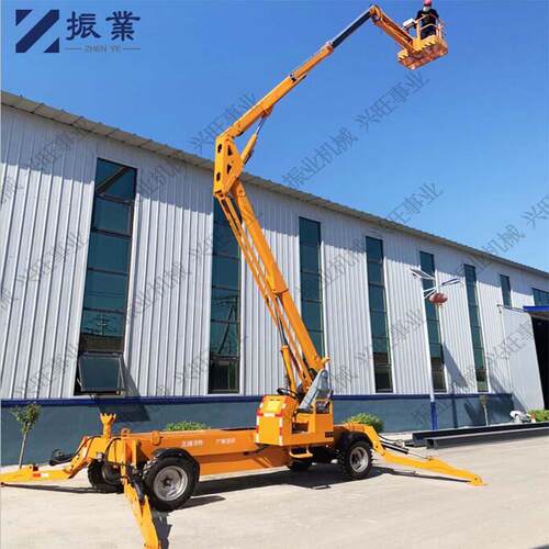 360°旋转路灯维修液压升降平台 移动高空作业车 折臂曲臂升降机