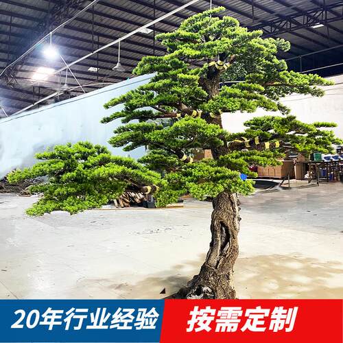 仿真松树 迎客松美人松罗汉松盆景家居酒店商场室内装饰景观摆件