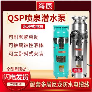 音乐瀑布景观泵高扬程农田灌溉潜水泵 QSP家用景观灌溉喷泉泵
