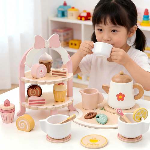 木质甜品台过家家玩具