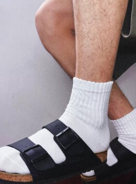 TREETALLIFE袜子男款女款艺术生男士男生黑白色运动袜中筒袜短袜