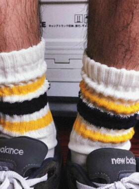 TREETALLIFE袜子男款女袜艺术生男士堆堆袜棉运动毛巾底中筒长袜