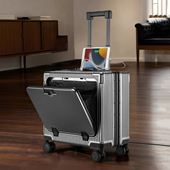 18寸行李箱前开口铝框密码 拉杆箱16寸小型可登机箱旅行箱男女皮箱