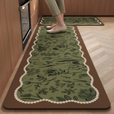 美式复古风厨房地垫防滑防油地毯