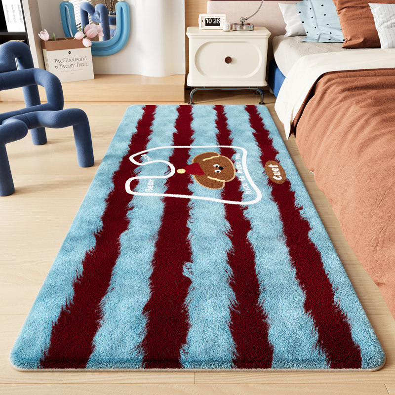 床边地毯卧室少女毛绒家用床前脚垫子儿童房间女孩主卧毛毯厚地垫,居家布艺,地毯,淘宝优惠券,粉丝福利购,淘宝优惠卷