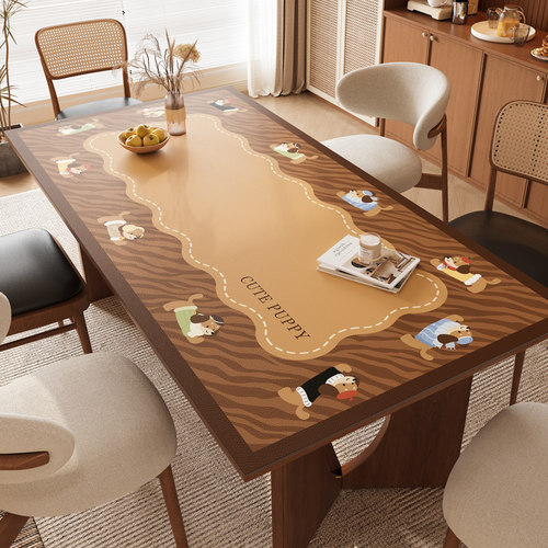 复古卡通餐桌垫硅胶防水防油免洗