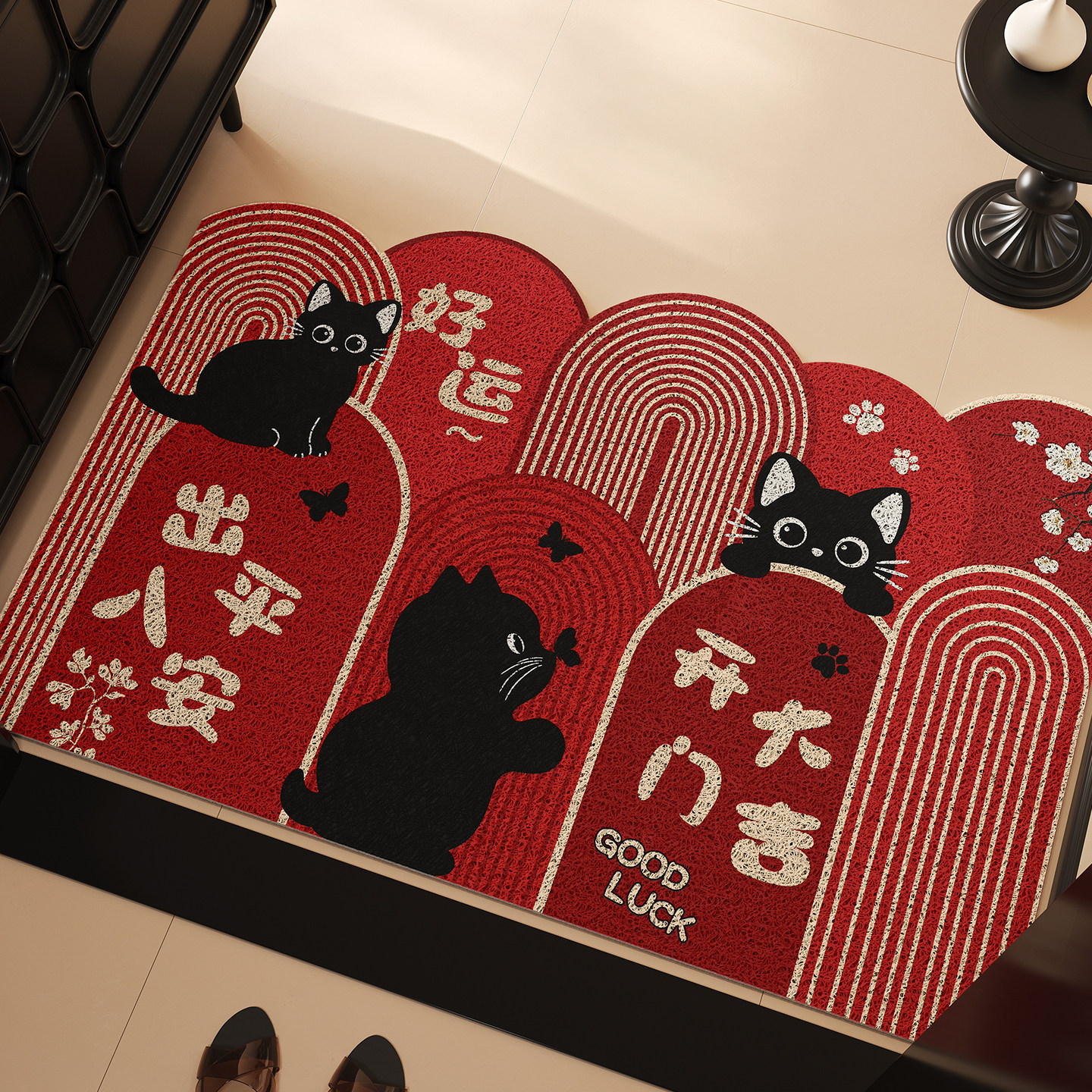 入户门地垫2026新款马年进门门口丝圈脚垫红色耐脏高级感新年地毯,居家布艺,入户地垫,淘宝优惠券,粉丝福利购,淘宝优惠卷