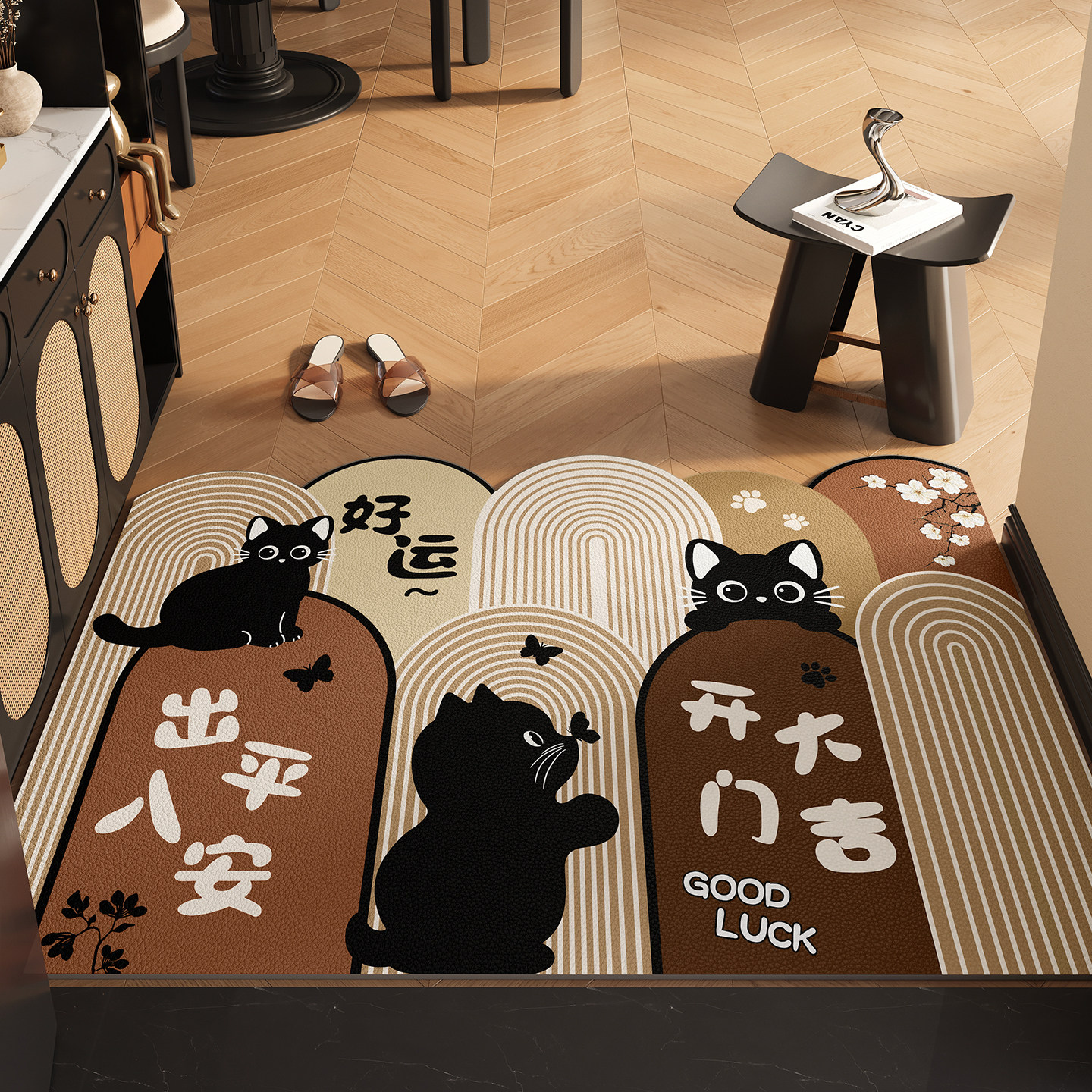 入户门地垫耐脏可擦免洗pvc门口防滑脚垫2026新款可裁剪皮革地毯,居家布艺,入户地垫,淘宝优惠券,粉丝福利购,淘宝优惠卷