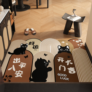 入户门地垫耐脏可擦免洗pvc门口防滑脚垫2026新款可裁剪皮革地毯