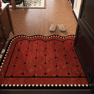 新年地垫入户门垫进门家用防滑脚垫室内门口高级感入门户红色地毯
