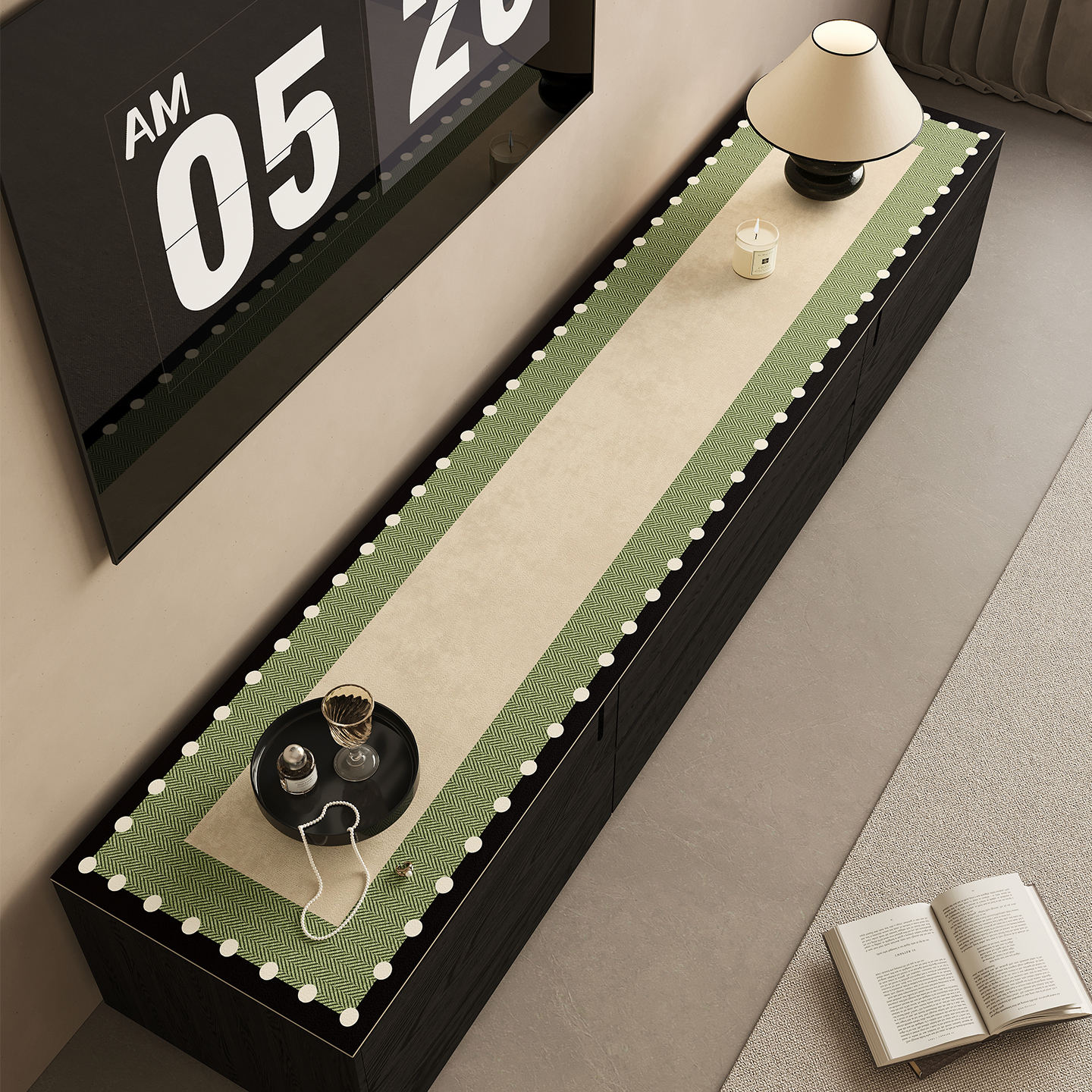 电视柜台面保护垫轻奢高级感桌布