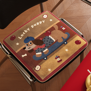 卡通坐垫凳子垫防滑仿羊绒四季通用椅垫软垫餐桌木椅屁垫软椅垫子