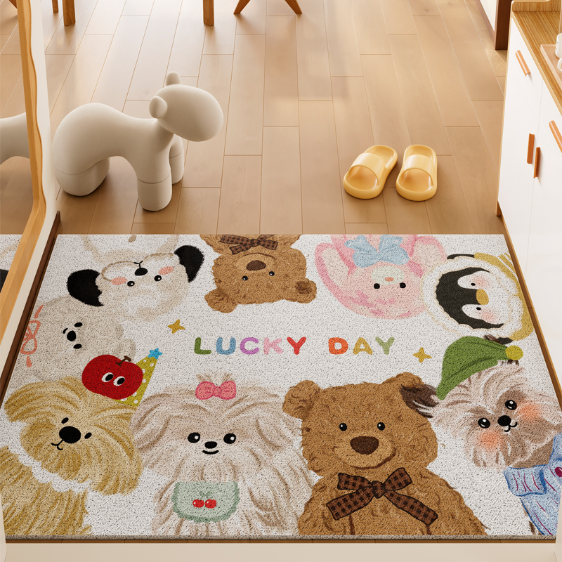 卡通入户门地垫家门口耐脏防滑垫