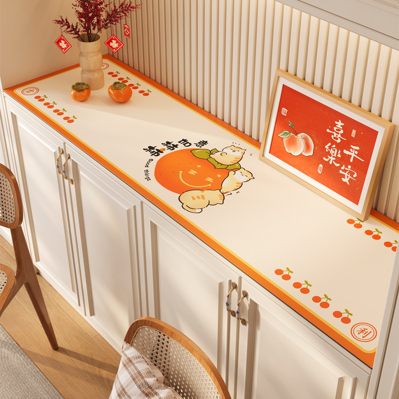 鞋柜垫2025新款轻奢高级感电视柜桌垫免洗防水防油茶几桌面保护垫,居家布艺,桌布,淘宝优惠券,粉丝福利购,淘宝优惠卷