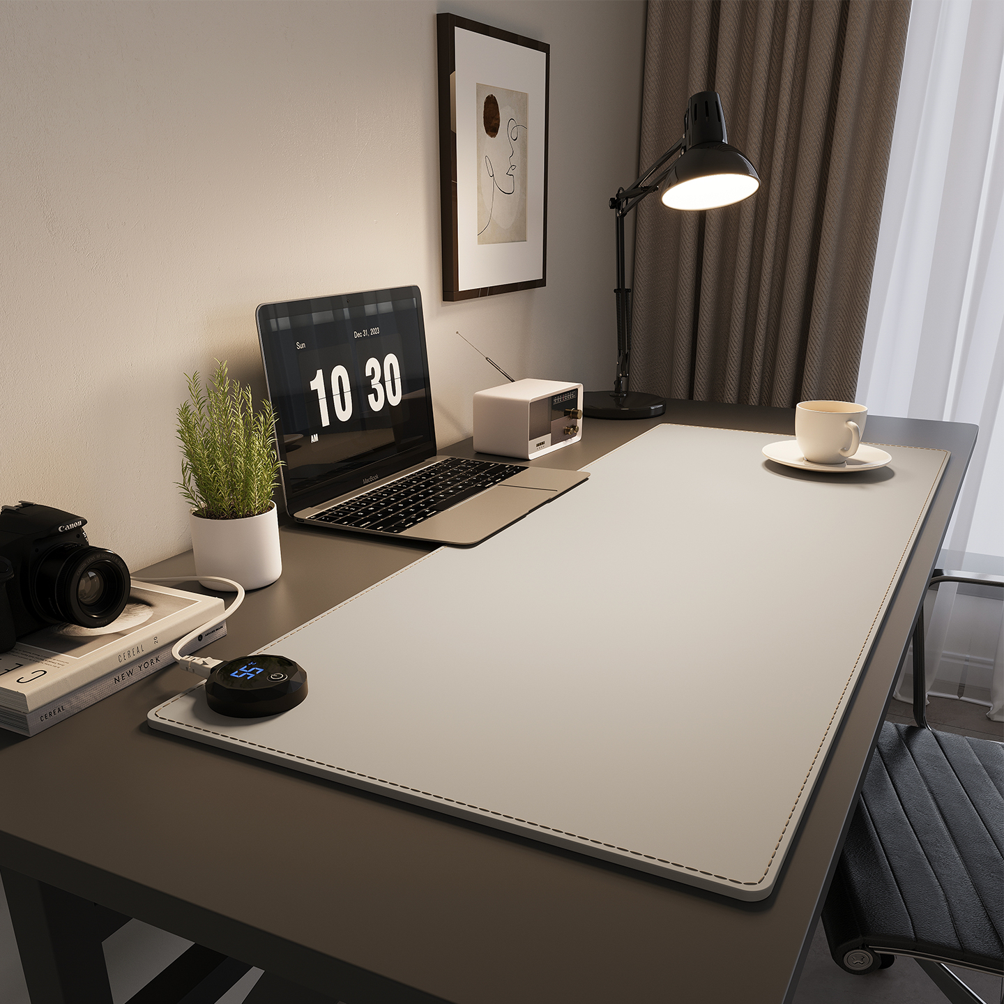 加热鼠标垫电脑桌键盘暖桌垫桌垫