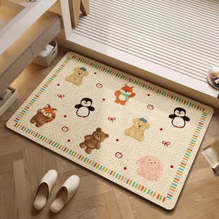 浴室地垫卫生间厕所门口防滑脚垫硅藻泥吸水垫家用洗手间地毯卫浴