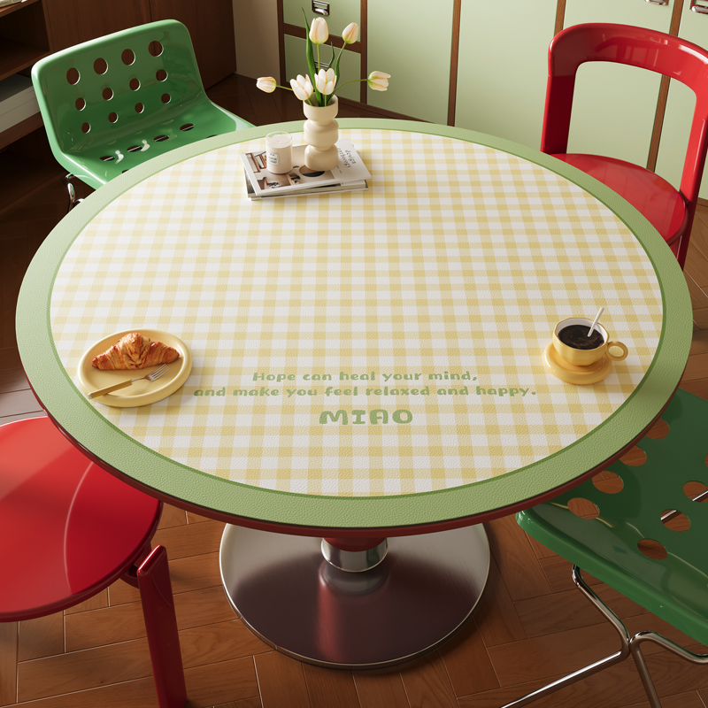小圆桌桌垫防油防水免洗茶几台布