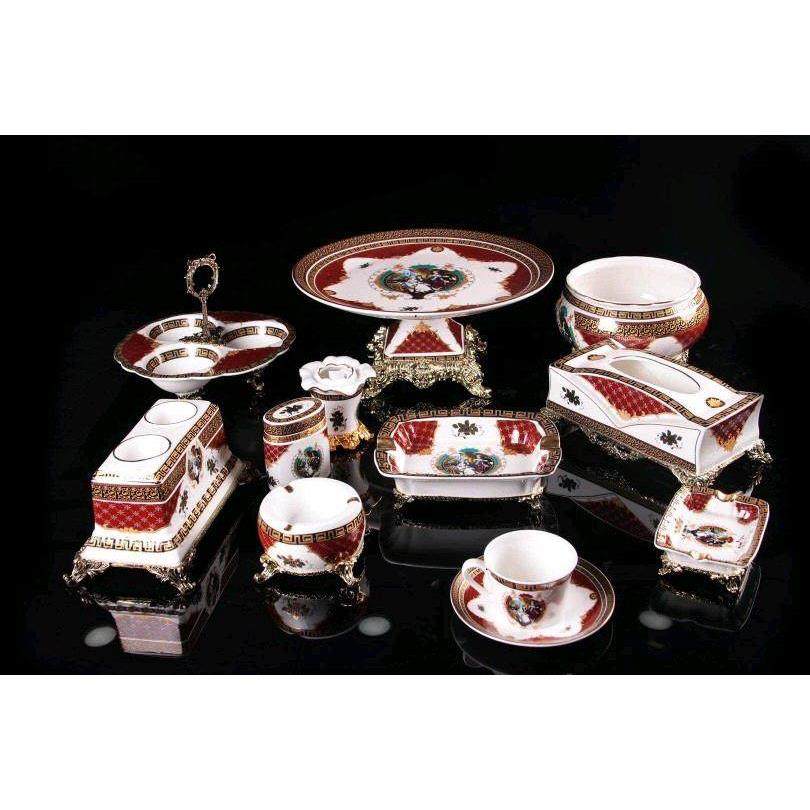 KTV摆台用品宫廷红花人物陶瓷纸巾盒果盘烟缸新款欧式茶几摆件,家居饰品,装饰摆件,淘宝优惠券,粉丝福利购,淘宝优惠卷