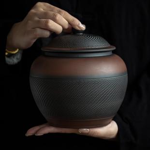 空礼盒通用中号复古单罐 雄驰紫陶茶叶罐家用陶瓷普洱老茶茶叶包装