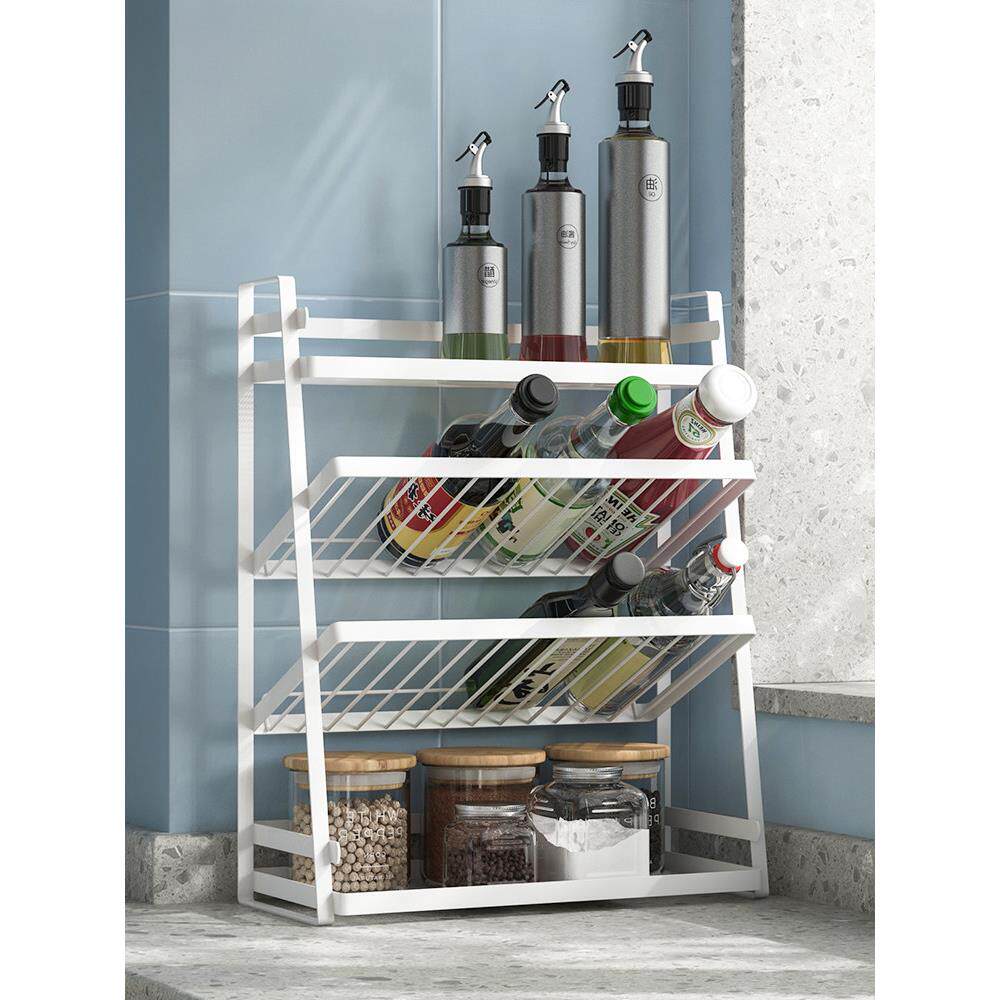 调料置物架台面款厨房斜放超窄夹缝调料架桌面转角调料品收纳架