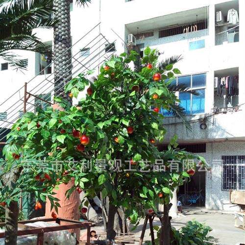 苹果树带果植物商场布景绿植假树人造大型假果树