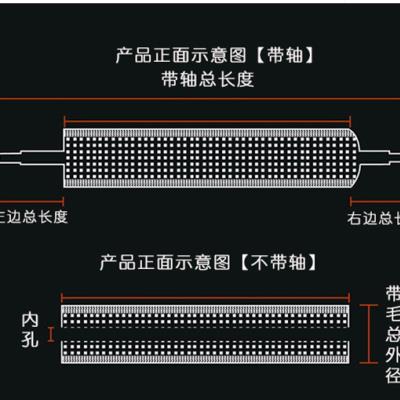 工业毛刷辊滚筒刷防静电毛刷尼龙丝清洗辊耐磨耐用空心除尘毛刷轮