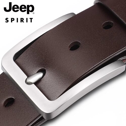 jeep皮带男士头层牛皮真皮新款
