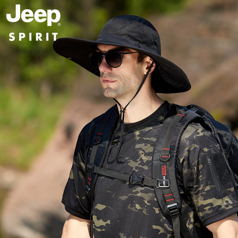 Jeep spirit 专柜正品帽子男大帽檐遮阳帽20MA996CA0253