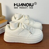 环球爆款 子 休闲运动百搭学生厚底校园风板鞋 小白鞋 女2026秋冬新款