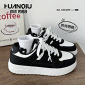 男春季 子小众运动休闲鞋 2026新款 黑白熊猫鞋 厚底百搭男士 环球板鞋