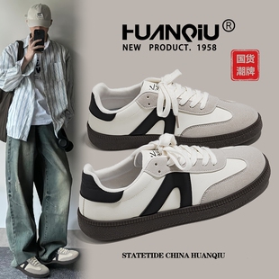2025爆春季 百搭小众低帮休闲运动鞋 鞋 复古子板鞋 男款 环球德训新款