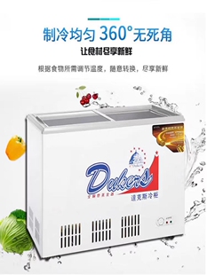 达克斯全铜管单温双温卧式玻璃门水柜冷藏冷冻雪糕冰激凌展示柜