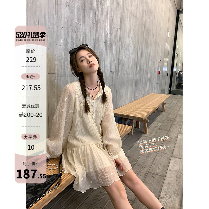 BBeginning法式白色连连衣裙