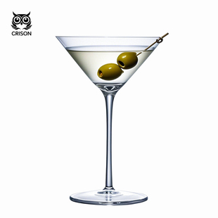 MT1501 CRISON标准马天尼鸡尾酒杯酒吧调酒三角V型杯水晶玻璃高脚