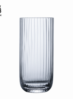 INF03 CRISON柯瑞森北欧风条纹长饮鸡尾酒杯子 锤纹水晶玻璃水杯