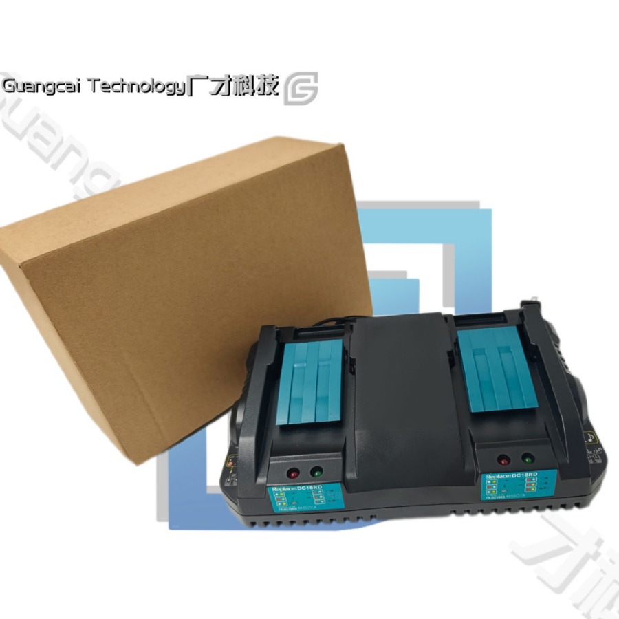 4a6a18v锂电池快速充电器适用于makita牧田双充充电器dc18rd带USB