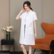 Белый халат, короткий рукав