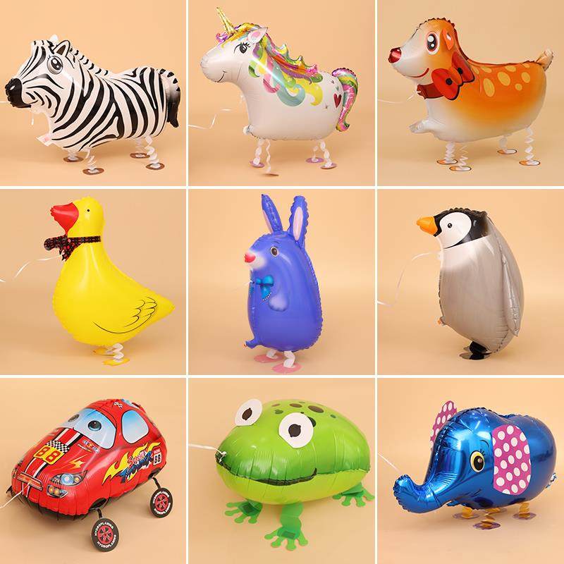 儿童环保无味无毒气球卡通铝膜气球卡通恐龙气球儿童无毒动物气球