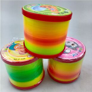 80后怀旧童年会爬下楼梯的彩虹圈儿时回忆129彩虹圈叠叠圈弹簧圈