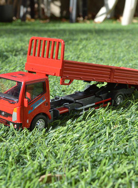 精邦合金翻斗车加长自卸卡车模型惯性滑行玩具翻斗工程车86023