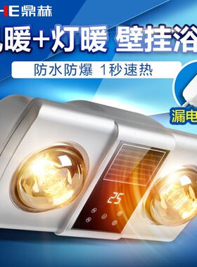 鼎赫防水浴霸壁挂式风暖+两灯暖