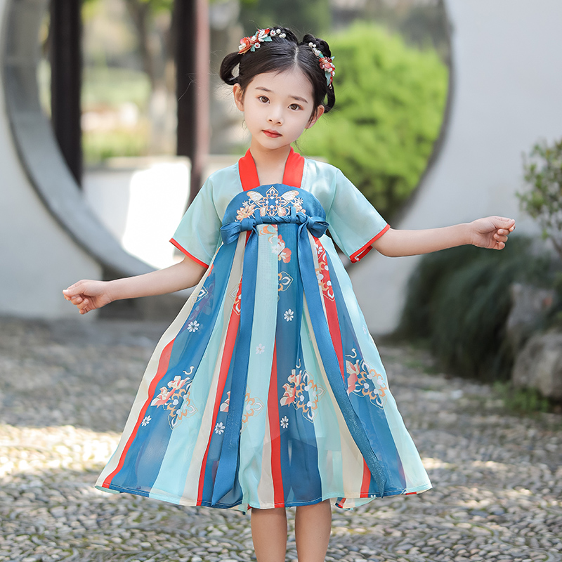 女童汉服演出服古装表演服唐装